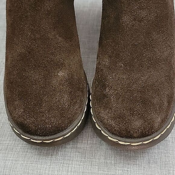 Aerosoles 2015 Front Kick Tall Brown Suede Leather Wedge Heel Boot, Women's 7.5 - Picture 3 of 11